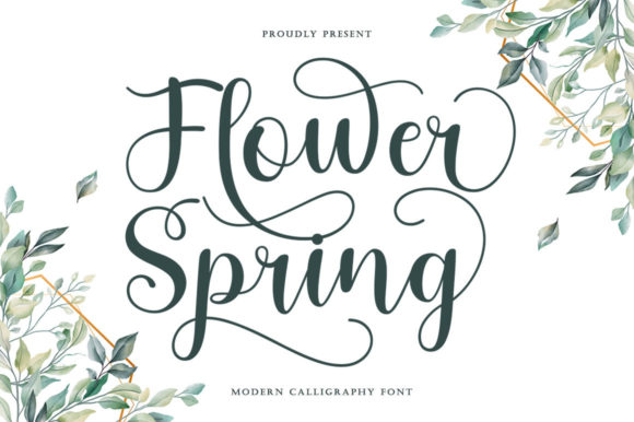 Flower Spring Font: Elegant Calligraphy for Modern Design